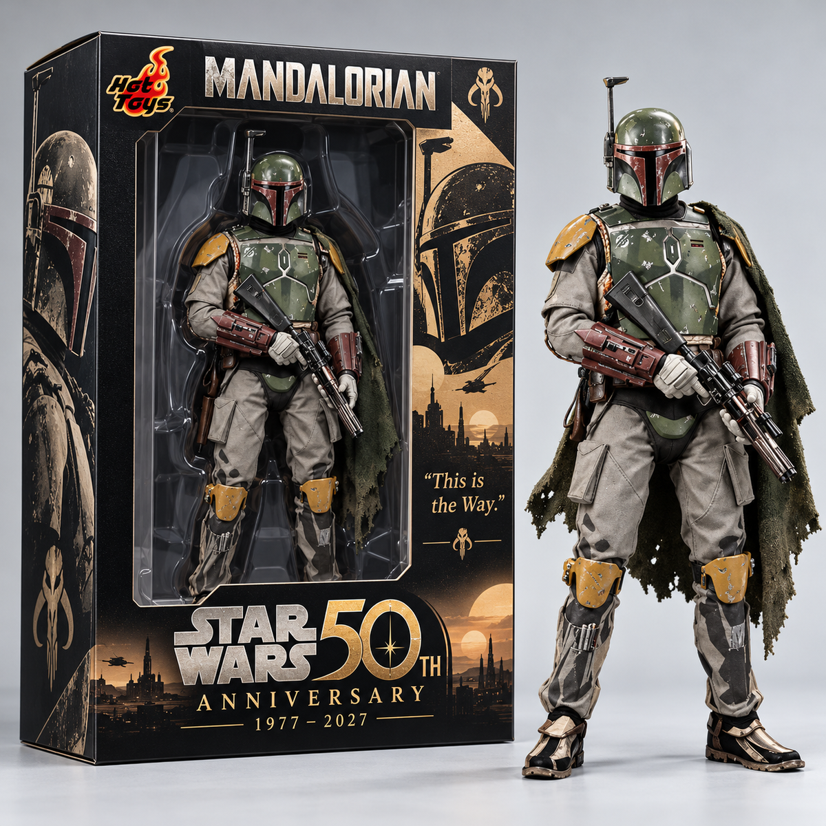 Star Wars 50th Anniversary Boba Fett Hot Toys Figure (1977 – 2027)