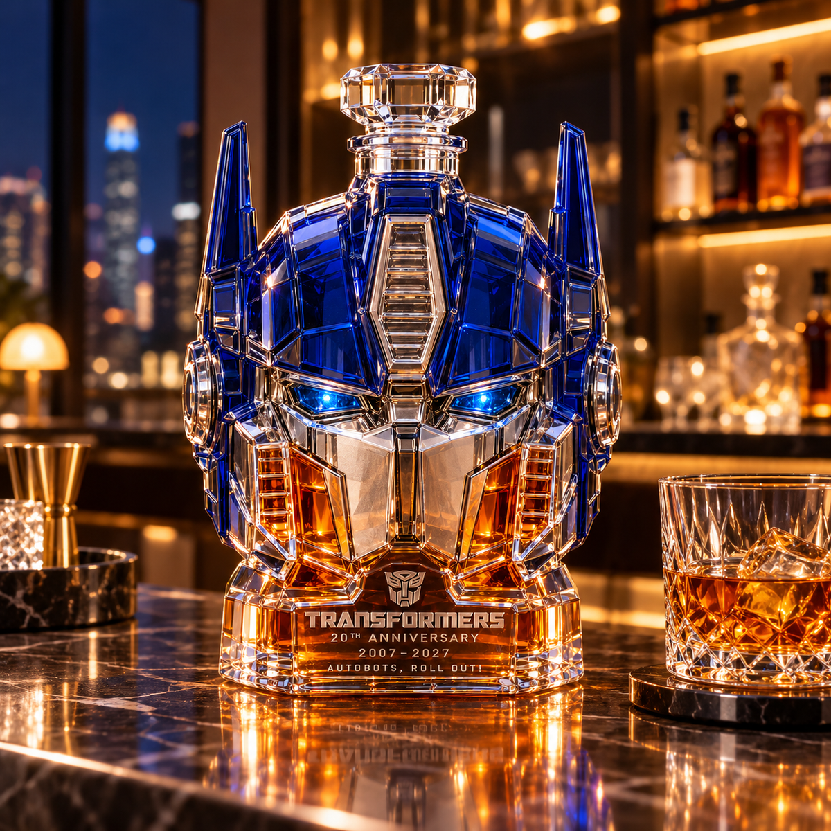 "Cyber Commander" 20th Anniversary 3D Whiskey Bottle