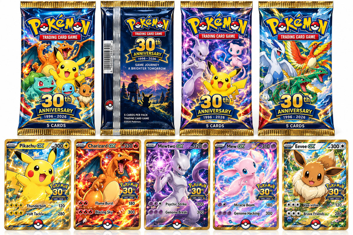 ⚡ Pokémon 30th Anniversary Trading Card Booster Box – 1996–2026 Collector's Edition