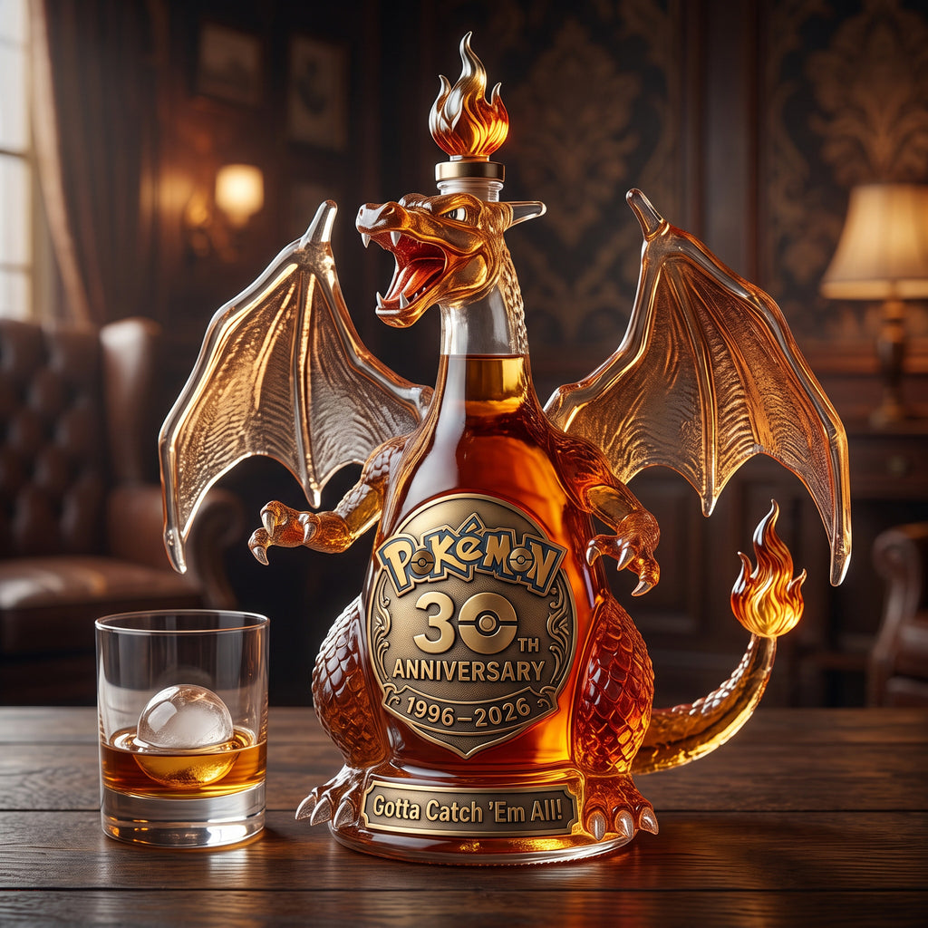 Pokémon 30th Anniversary Charizard Whiskey Decanter