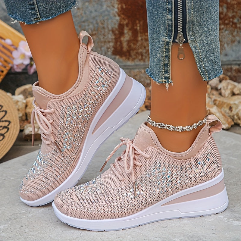 🔥Last Day Promotion 70% OFF - Women's Casual Fashion Breathable Rhinestone-Embellished Orthopaedic Sneakers
