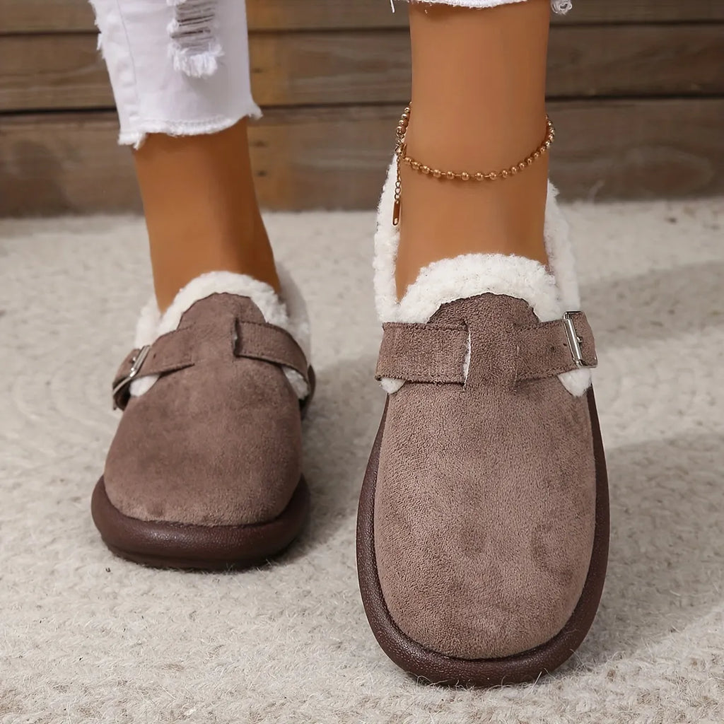 🔥Last day 49% OFF - Women's Plush Round Toe Slip-On Flats