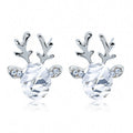 Christmas Crystal Gemstone Antler Reindeer Earrings