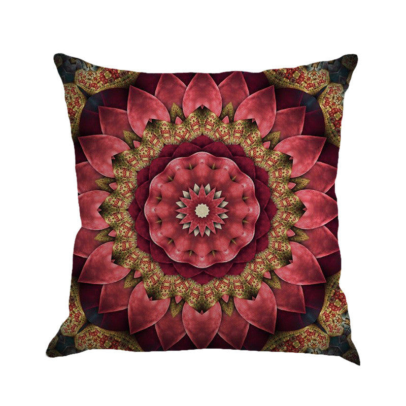 Vintage Mandala Floral Printed Cushion Pillowcase