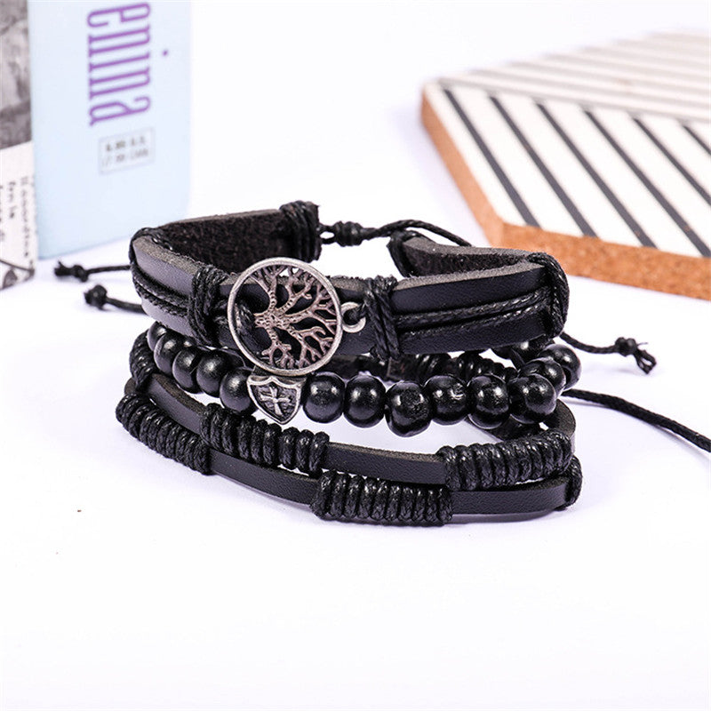 Peace Tree Of Life Cross Multi-layer All-match Bracelet