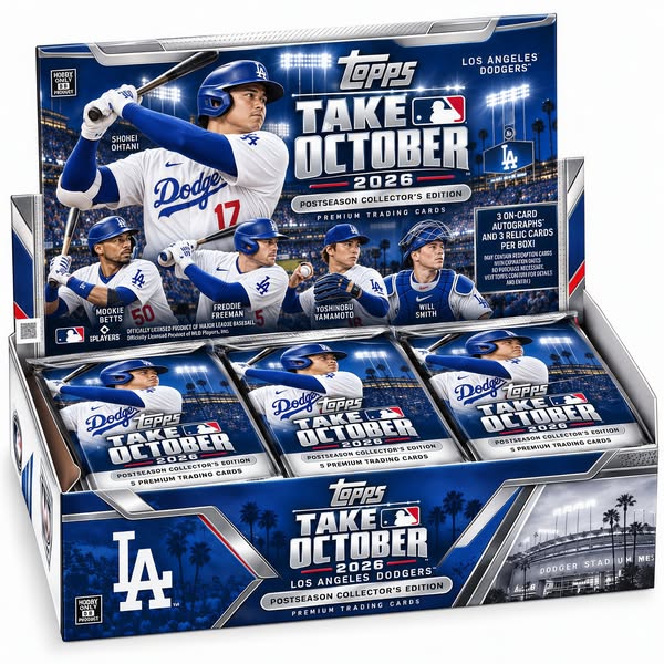 It's Time for Dodger Baseball! Dodgers “Take October” Trading Card Hobby Box
