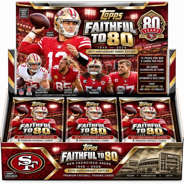 Go Niners! 49ers 80th Anniversary Trading Card Hobby Box