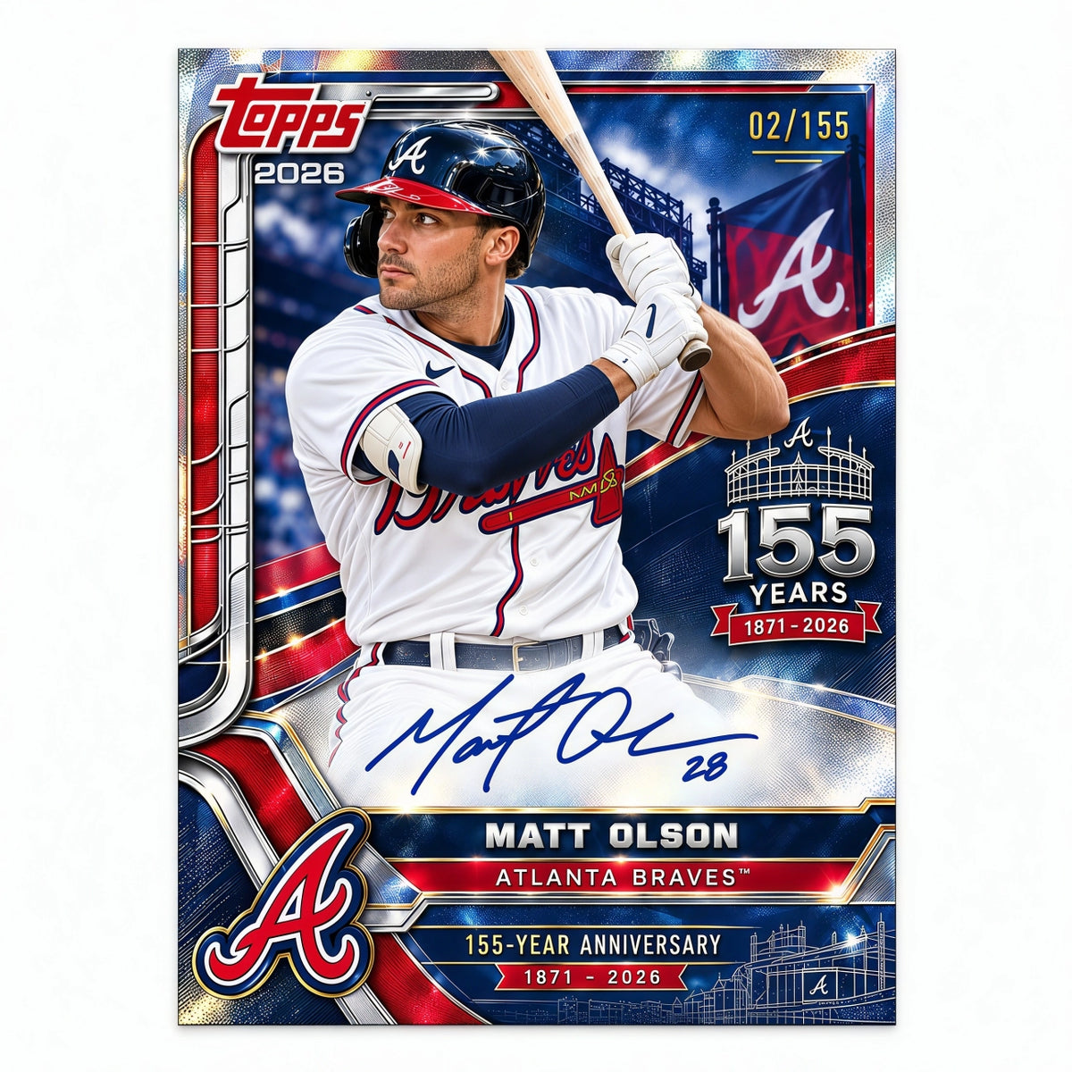 Chop On! Braves 155th Anniversary Trading Card Hobby Box