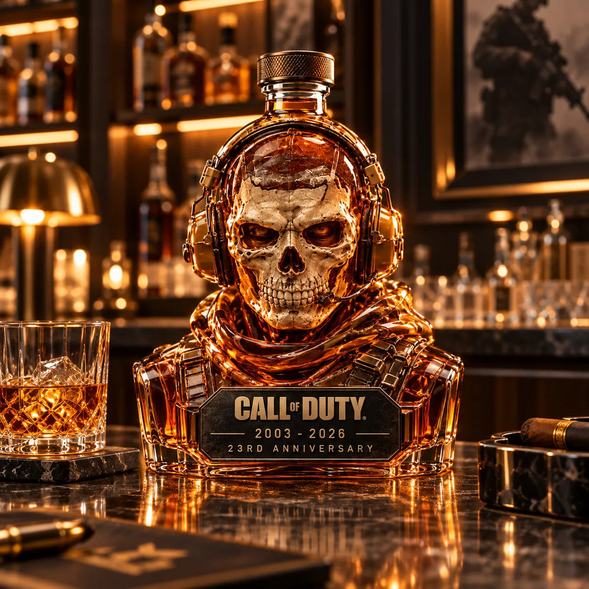 Call of Duty Ghost 23rd Anniversary Commemorative Whiskey Decanter
