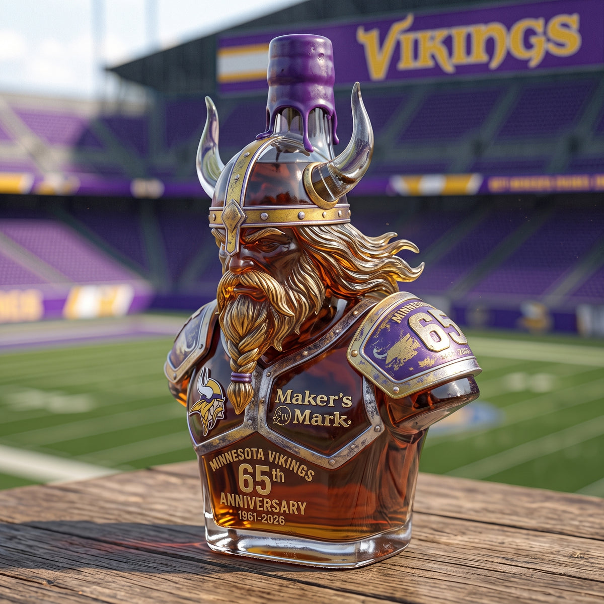 "God of War of the North" 3D Bust-Shaped Whiskey Bottle