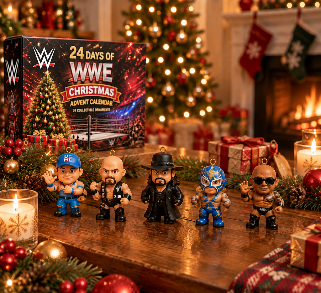 24 Days of WWE Christmas Advent Calendar – 24 Collectible Superstar Ornaments