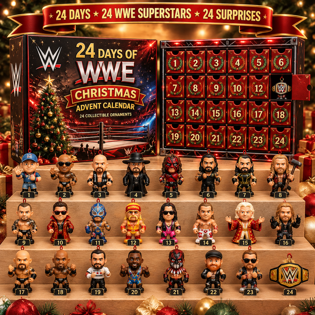 24 Days of WWE Christmas Advent Calendar – 24 Collectible Superstar Ornaments