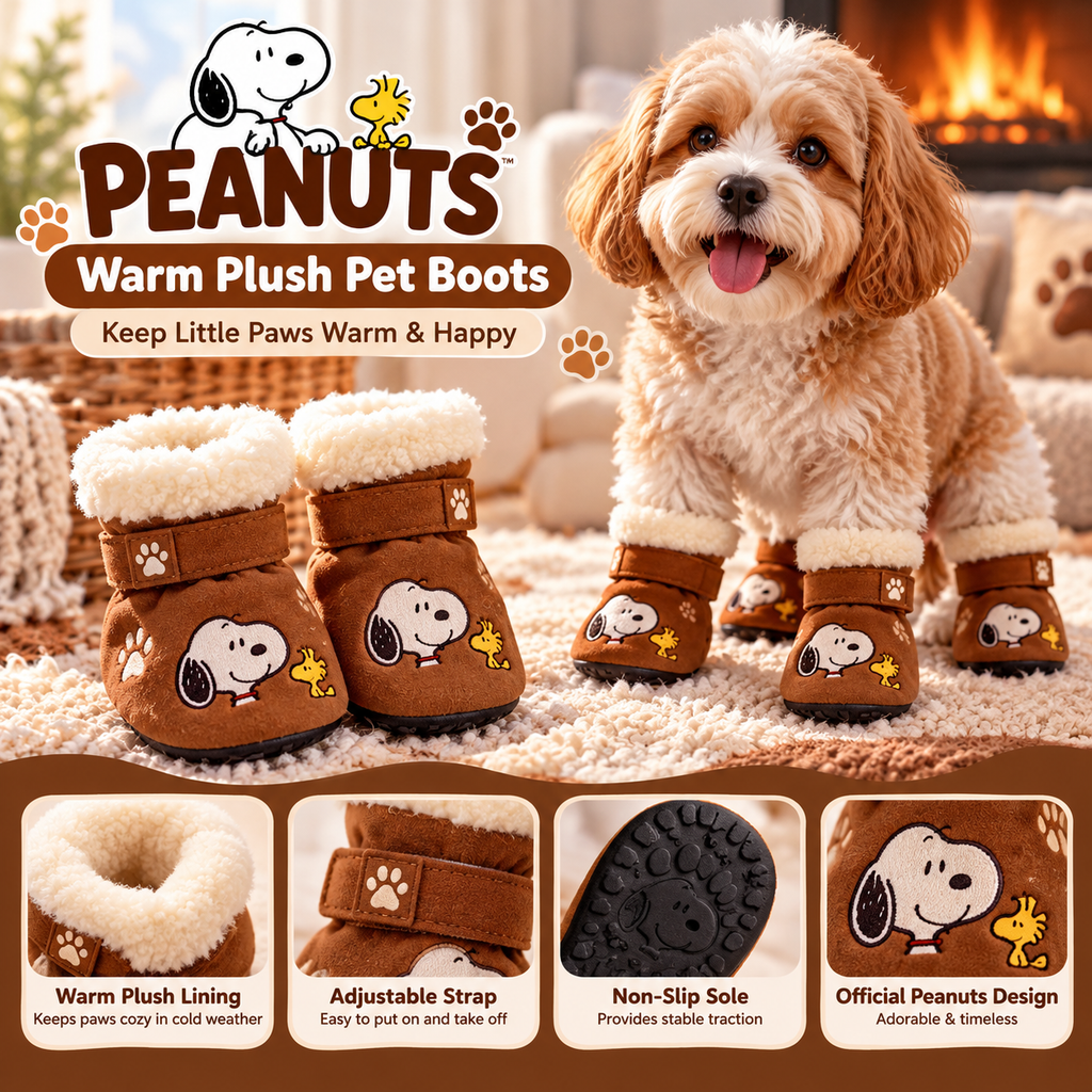 SNPY & Soft Velvet Dog Booties – Warm, Non-Slip Paw Covers for Small Dogs