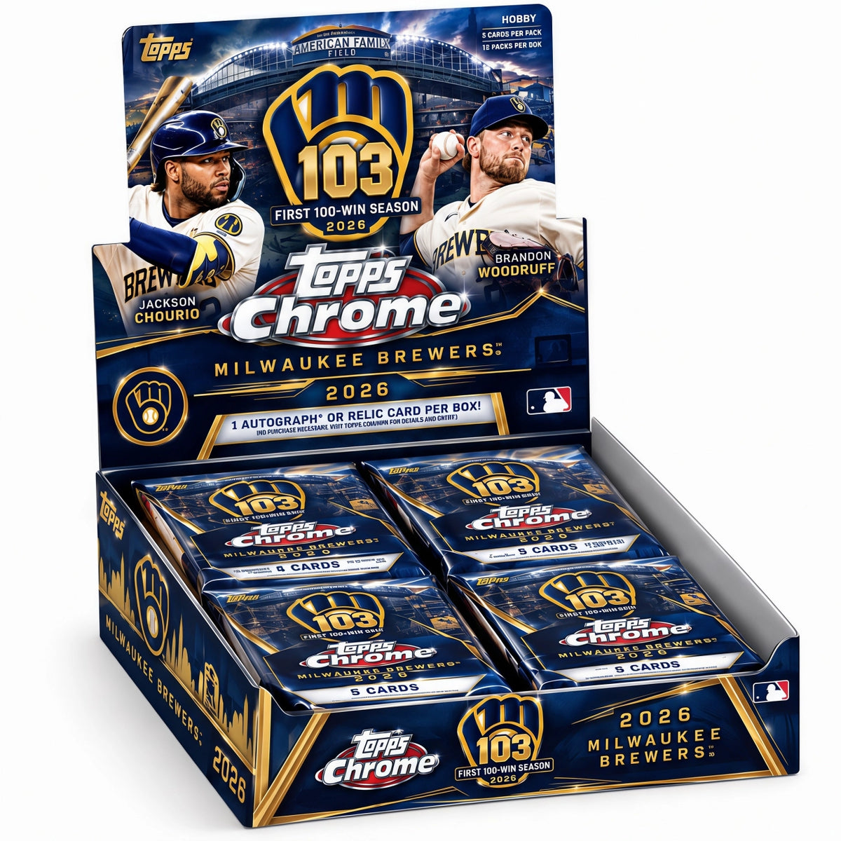 This Is My Crew! Brewers First 100-Win Season Trading Card Hobby Box