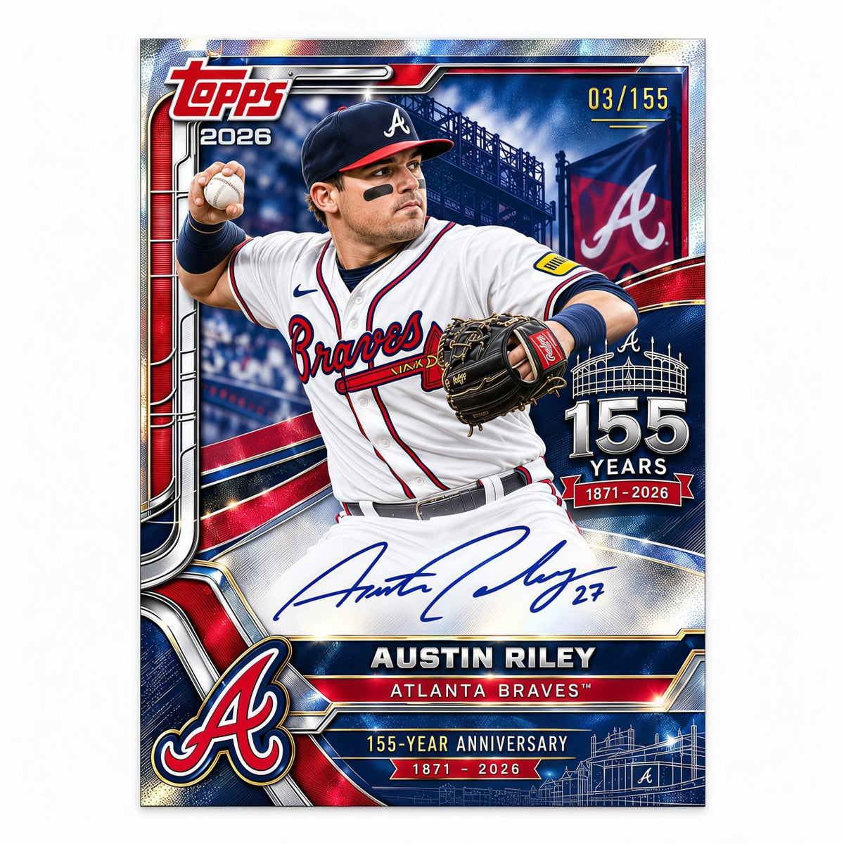 Chop On! Braves 155th Anniversary Trading Card Hobby Box