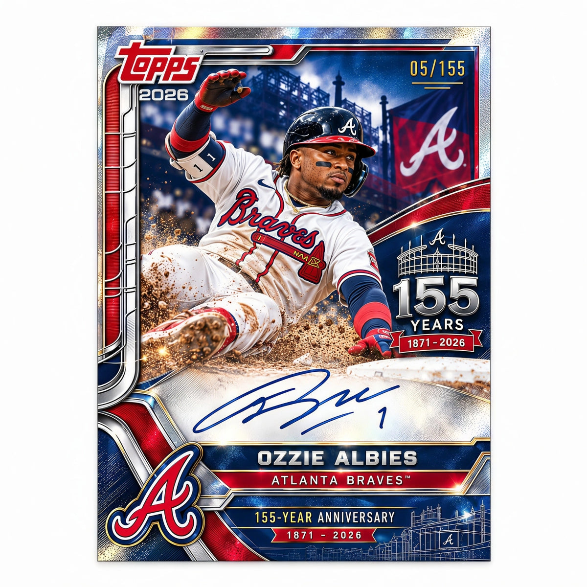 Chop On! Braves 155th Anniversary Trading Card Hobby Box