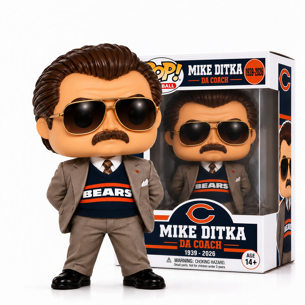 Coach Mike Ditka 1939–2026 POP Commemorative Figure